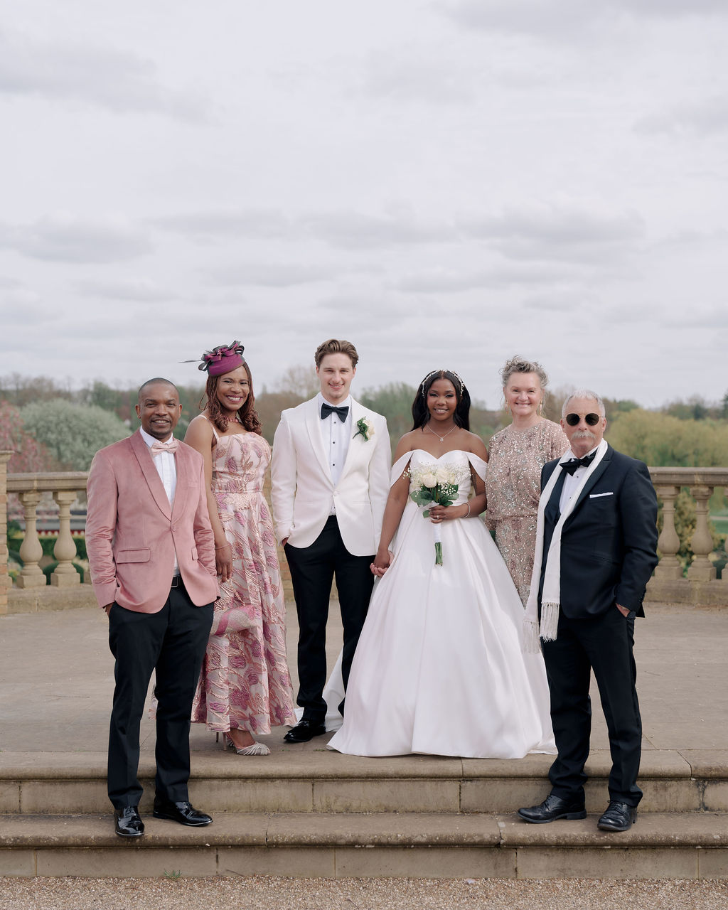 Wedding party group portrait